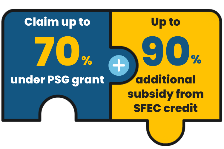 Claim up to 70% under PSG grant